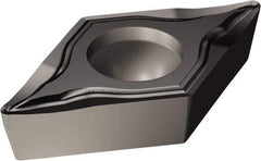 Sandvik Coromant - DCGT32.50 UM Grade 1105 Carbide Turning Insert - TiAlN Finish, 55° Diamond, 3/8" Inscr Circle, 5/32" Thick, 0.2mm Corner Radius - Caliber Tooling