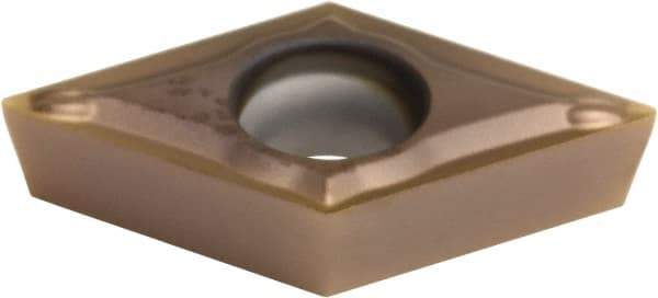 Sumitomo - DCMT21.52 ESU Grade AC520U Carbide Turning Insert - TiAlN/AlCrN Finish, 55° Diamond, 1/4" Inscr Circle, 3/32" Thick, 1/32" Corner Radius - Caliber Tooling