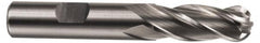 Hertel - 3/8" Diam, 2-1/2" LOC, 4 Flute Cobalt Ball End Mill - Uncoated, Single End, 4-1/4" OAL, 3/8" Shank Diam, Spiral Flute - Caliber Tooling