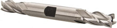 Hertel - 13/32", 1" LOC, 1/2" Shank Diam, 4-1/2" OAL, 4 Flute, High Speed Steel Square End Mill - Double End, Uncoated, Spiral Flute, 30° Helix, Centercutting, Right Hand Cut, Right Hand Flute - Caliber Tooling