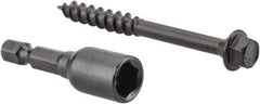 Value Collection - 1/4", 2-1/2" OAL, Hex Head Wood Screw - Steel - Caliber Tooling