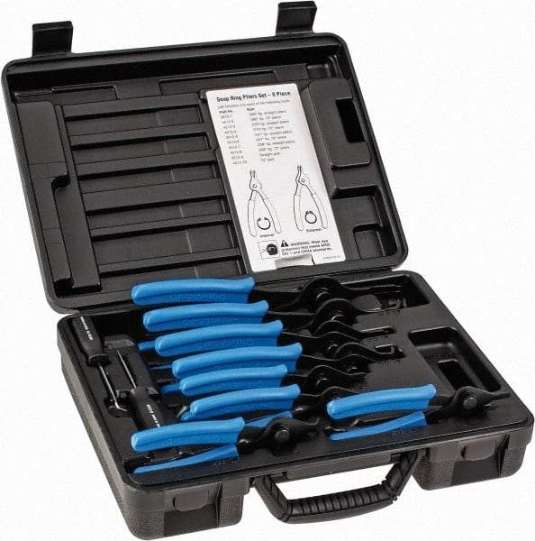 OTC - 10 Piece, Internal/External Snap Ring Pliers Set - For Use with All Vehicles - Caliber Tooling