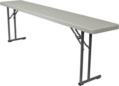 NPS - 96" Long x 18" Wide x 29-1/2" High, Lightweight Folding Table - Speckled Gray - Caliber Tooling