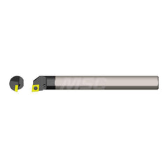 0.4″ Min Bore, Right Hand Indexable Boring Bar 6″ OAL, 3/8″ Shank Diam, -5° Lead Angle, Uses CPMT 21.51, Through Coolant