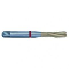 6-40 2B 3-Flute PM Cobalt Red Ring Semi-Bottoming 15 degree Spiral Flute Tap-TiN - Caliber Tooling