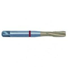 3/4-16 2B 4-Flute PM Cobalt Red Ring Semi-Bottoming 15 degree Spiral Flute Tap-TiN - Caliber Tooling