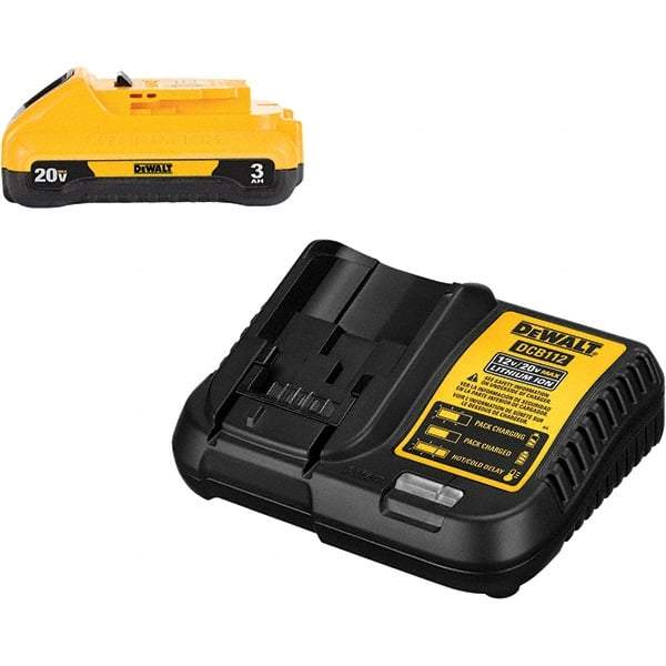 DeWALT - 20 Volt, 1 Battery Lithium-Ion Power Tool Charger - 30 min to 1 hr to Charge, 20 Volt MAX Batteries Power Source, Battery Included - Caliber Tooling