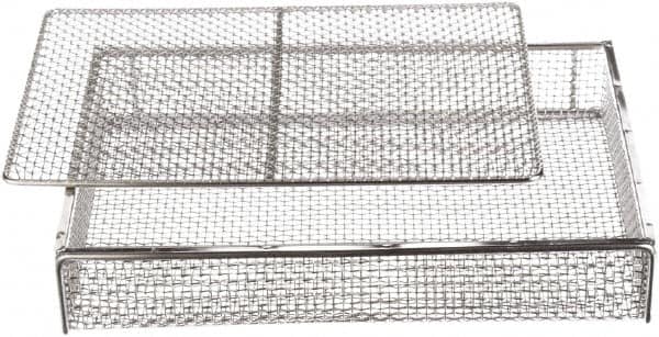 Marlin Steel Wire Products - 11" Deep, Rectangular Stainless Steel Mesh Basket - 16" Wide x 3" High - Caliber Tooling