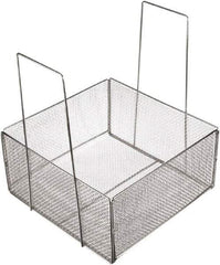 Marlin Steel Wire Products - 18" Deep, Rectangular Stainless Steel Mesh Basket - 18" Wide x 9" High - Caliber Tooling