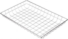 Marlin Steel Wire Products - 12" Deep, Rectangular Steel Wire Basket - 18" Wide x 2" High - Caliber Tooling