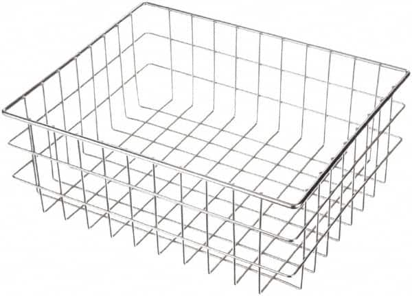 Marlin Steel Wire Products - 13" Deep, Rectangular Steel Wire Basket - 16" Wide x 6" High - Caliber Tooling