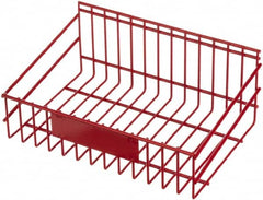 Marlin Steel Wire Products - Red Wall Storage System - 10-3/4" Wide x 4-15/32" High x 7-3/4" Deep - Caliber Tooling