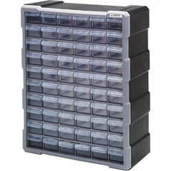 Quantum Storage - 60 Drawer, Small Parts Drawer Cabinet System - 18-3/4" Deep x 6-1/4" Wide x 15" High - Caliber Tooling