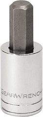 GearWrench - 1/2" Drive, 12mm Hex Bit Socket - 2-1/2" OAL, 1.49" Bit Length - Caliber Tooling