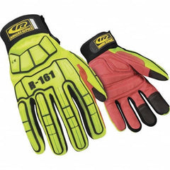 Ringers Gloves - Size M (9) Spandex High Visibility Work Gloves - Caliber Tooling