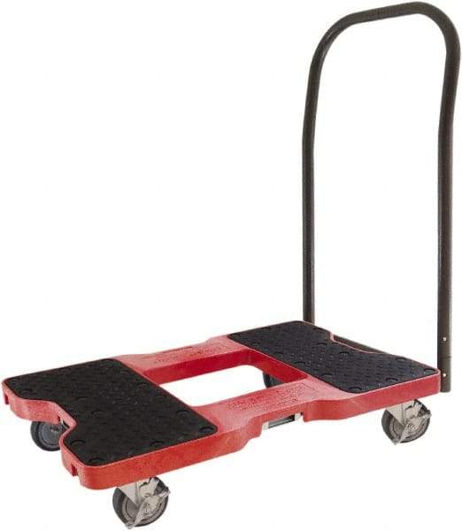 Snap-Loc - 1,500 Lb Capacity Steel Convertible Hand Truck - Polyethylene/Polypropylene Plastic Deck, 20-1/2" OAW, 32" Platform Length x 7" Platform Height, Polyurethane Casters - Caliber Tooling