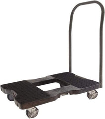 Snap-Loc - 1,500 Lb Capacity Steel Convertible Hand Truck - Polyethylene/Polypropylene Plastic Deck, 20-1/2" OAW, 32" Platform Length x 7" Platform Height, Polyurethane Casters - Caliber Tooling