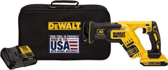 DeWALT - 20V, 0 to 2,900 SPM, Cordless Reciprocating Saw - 1-1/8" Stroke Length, 14-1/2" Saw Length, 1 Lithium-Ion Battery Included - Caliber Tooling