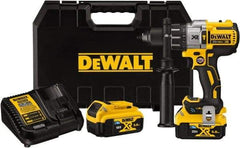 DeWALT - 20 Volt 1/2" Keyless Chuck Cordless Hammer Drill - 0 to 3,850 BPM, 0 to 2,000 RPM, Reversible - Caliber Tooling