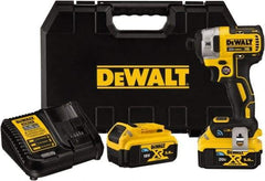 DeWALT - 20 Volt, 1/4" Drive, 152 Ft/Lb Torque, Cordless Impact Driver - Pistol Grip Handle, 3250 RPM, 2 Lithium-Ion Batteries Included - Caliber Tooling