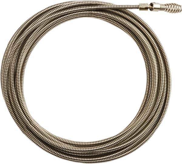 Milwaukee Tool - 1/4" x 25' Drain Cleaning Machine Cable - Inner Core Bulb Auger, 1-1/4" to 2-1/2" Pipe, Use with Milwaukee Drain Cleaning Tools - Caliber Tooling