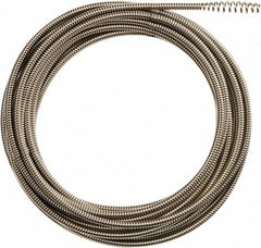 Milwaukee Tool - 5/16" x 50' Drain Cleaning Machine Cable - Inner Core, 1-1/4" to 2-1/2" Pipe, Use with Milwaukee Drain Cleaning Tools - Caliber Tooling