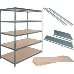 Value Collection - 72" Wide, 36 High, Open Shelving Accessory/Component - Particle Board, Use with Boltless Storage Rack - Caliber Tooling