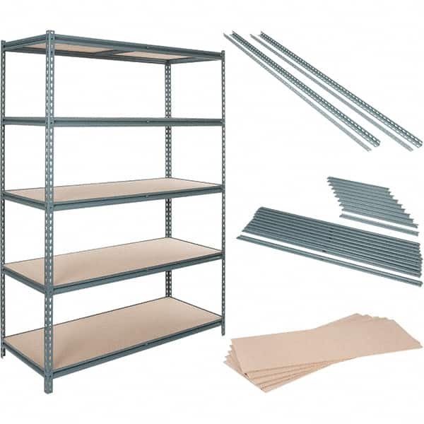 Value Collection - 60" Wide, 36 High, Open Shelving Accessory/Component - Particle Board, Use with Boltless Storage Rack - Caliber Tooling