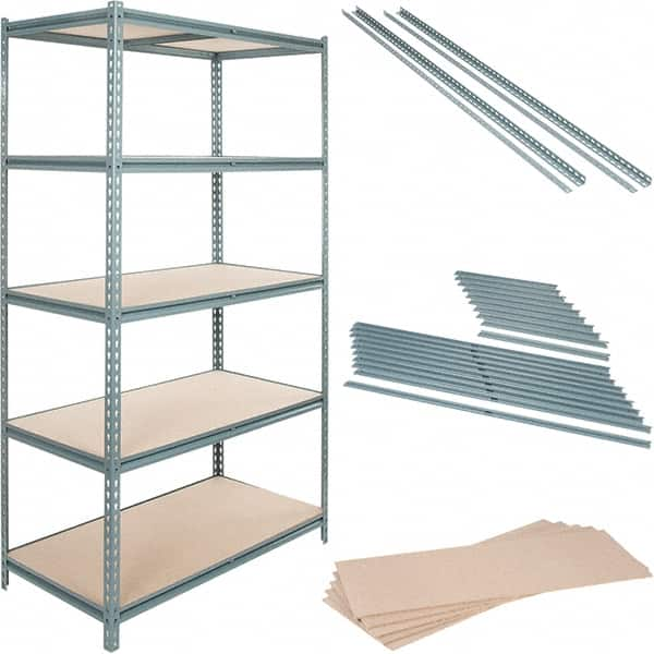 Value Collection - 48" Wide, 36 High, Open Shelving Accessory/Component - Particle Board, Use with Boltless Storage Rack - Caliber Tooling