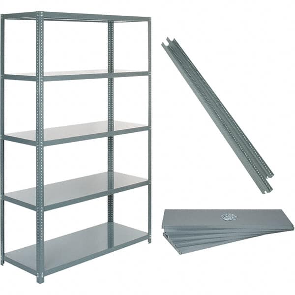 Value Collection - 60" Wide, 1-15/16 High, Open Shelving Accessory/Component - 14 Gauge Steel, Powder Coat Finish, Use with High Capacity Storage Racks - Caliber Tooling