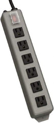 Tripp-Lite - 6 Outlets, 120 VAC15 Amps, 15' Cord, Power Outlet Strip - Keyhole, Tab Mount, 5-15 NEMA Configuration, 13-3/4" Strip - Caliber Tooling