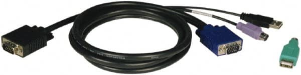 Tripp-Lite - 10' Long, HD15, PS/2, USB A/PS/2 Computer Cable - Black, Male x Male - Caliber Tooling