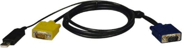 Tripp-Lite - 6' Long, HD15, HD15/USB A Computer Cable - Black, Male x Male x Male - Caliber Tooling