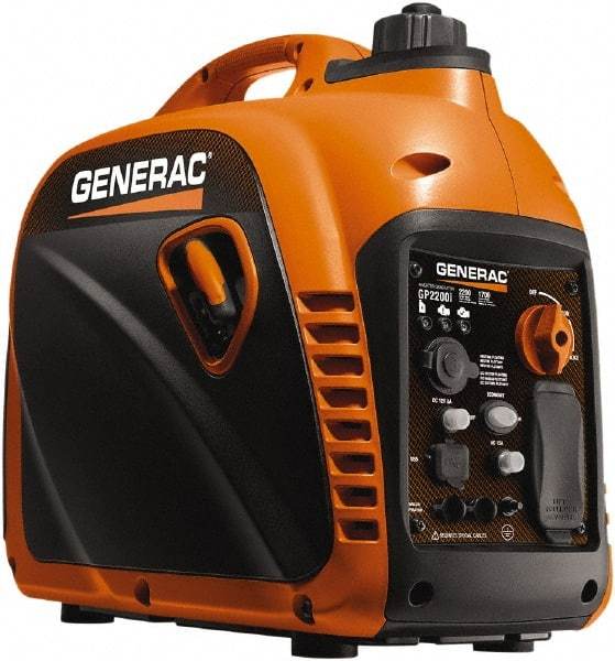 Generac Power - 7 hr Half Load Time, 1 kW, Pull Start, Gasoline Portable Power Generator - 1.2 Gal Tank, 19.7" Long x 11.4" Wide x 17.9" Deep, 80 cc Engine - Caliber Tooling