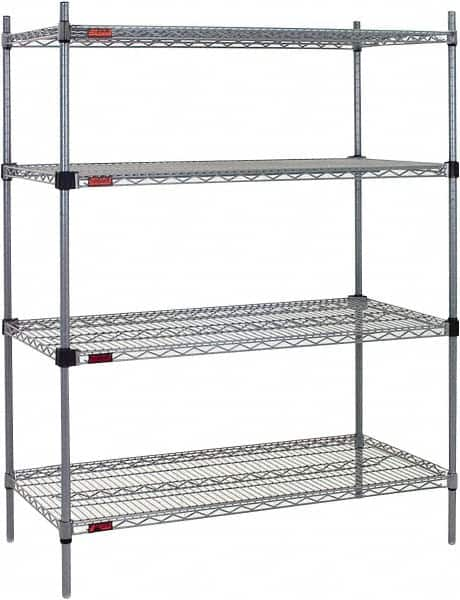 Eagle MHC - 4 Shelf Eagle MHC Wire Shelving - Starter Unit - 48" Wide x 24" Deep x 74" High, - Caliber Tooling