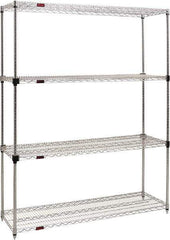 Eagle MHC - 4 Shelf Eagle MHC Wire Shelving - Starter Unit - 48" Wide x 18" Deep x 74" High, - Caliber Tooling