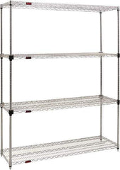 Eagle MHC - 4 Shelf Eagle MHC Wire Shelving - Starter Unit - 48" Wide x 18" Deep x 74" High, - Caliber Tooling