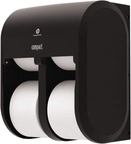 Georgia Pacific - Coreless Four Roll Plastic Toilet Tissue Dispenser - 11-3/4" Wide x 13-1/4" High x 6.9" Deep, Black - Caliber Tooling