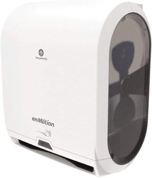 Georgia Pacific - Hands Free, Plastic Paper Towel Dispenser - 17.3" High x 14.7" Wide x 9-1/2" Deep, 1 Roll with Stub 10", White - Caliber Tooling