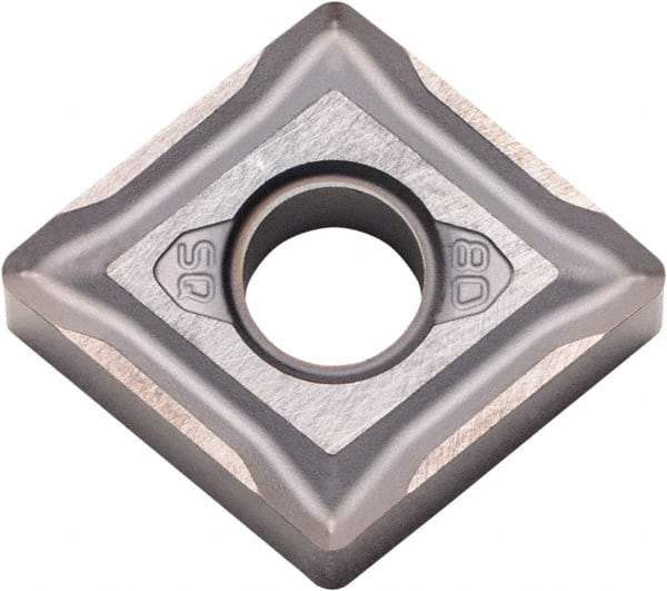 Kyocera - CNMG543 SQ Grade PR015S Carbide Turning Insert - Megacoat Hard Finish, 80° Diamond, 5/8" Inscr Circle, 1/4" Thick, 3/64" Corner Radius - Caliber Tooling