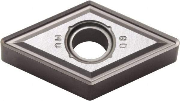 Kyocera - DNMG432 MU Grade PR015S Carbide Turning Insert - Megacoat Hard Finish, 55° Diamond, 1/2" Inscr Circle, 3/16" Thick, 1/32" Corner Radius - Caliber Tooling