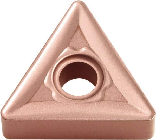 Kyocera - TNMG332 C Grade CA320 Carbide Turning Insert - TiCN/Al2O3 Finish, 60° Triangle, 3/8" Inscr Circle, 3/16" Thick, 1/32" Corner Radius - Caliber Tooling