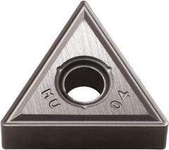 Kyocera - TNMG332 MU Grade PR015S Carbide Turning Insert - Megacoat Hard Finish, 60° Triangle, 3/8" Inscr Circle, 3/16" Thick, 1/32" Corner Radius - Caliber Tooling