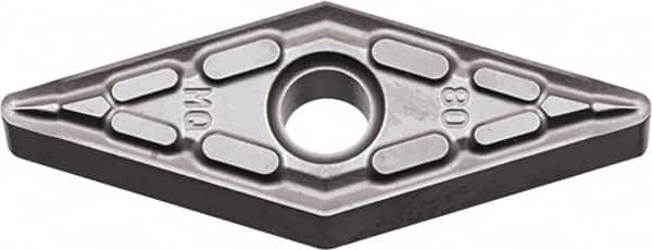 Kyocera - VNMG332 MQ Grade PR015S Carbide Turning Insert - Megacoat Hard Finish, 35° Diamond, 3/8" Inscr Circle, 3/16" Thick, 1/32" Corner Radius - Caliber Tooling