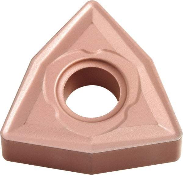 Kyocera - WNMG433 C Grade CA310 Carbide Turning Insert - TiCN/Al2O3 Finish, 80° Trigon, 1/2" Inscr Circle, 3/16" Thick, 3/64" Corner Radius - Caliber Tooling