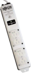 Tripp-Lite - 4 Outlets, 120 VAC15 Amps, 15' Cord, Power Outlet Strip - Floor, Keyhole Mount, 5-15 NEMA Configuration, 2-1/2" Strip - Caliber Tooling