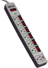 Tripp-Lite - 7 Outlets, 120 VAC15 Amps, 8' Cord, Power Outlet Strip - Floor, Keyhole Mount, 5-15 NEMA Configuration, 15" Strip - Caliber Tooling