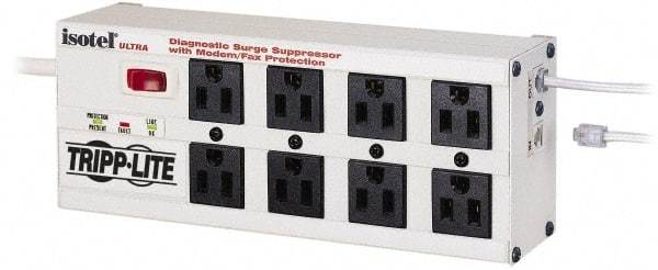 Tripp-Lite - 8 Outlets, 120 VAC15 Amps, 10' Cord, Power Outlet Strip - Floor, Keyhole Mount, 5-15 NEMA Configuration, 3-1/2" Strip - Caliber Tooling