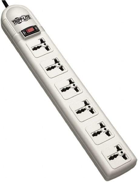 Tripp-Lite - 6 Outlets, 120 VAC10 Amps, 4' Cord, Power Outlet Strip - Floor, Keyhole Mount, British NEMA Configuration, 2-1/2" Strip - Caliber Tooling