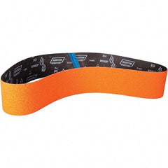 Norton - 4" Wide x 60" OAL, 40 Grit, Ceramic Abrasive Belt - Ceramic, Coated, Y Weighted Cloth Backing - Caliber Tooling